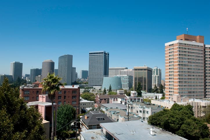 Skyline of Oakland, California from Adams Point.